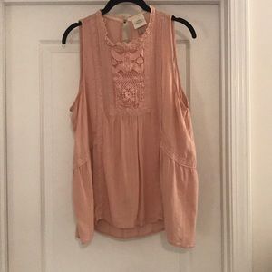 Pink Lace detail Blouse